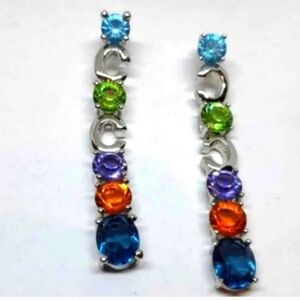 "C" Crystal Earrings